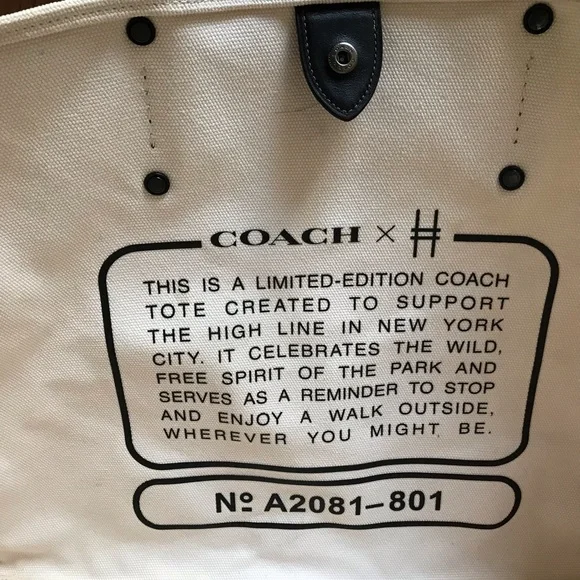 Coach Tote 42 High Line NY Print, Limited Edition, Unisex Canvas Tote - Picture 11 of 16